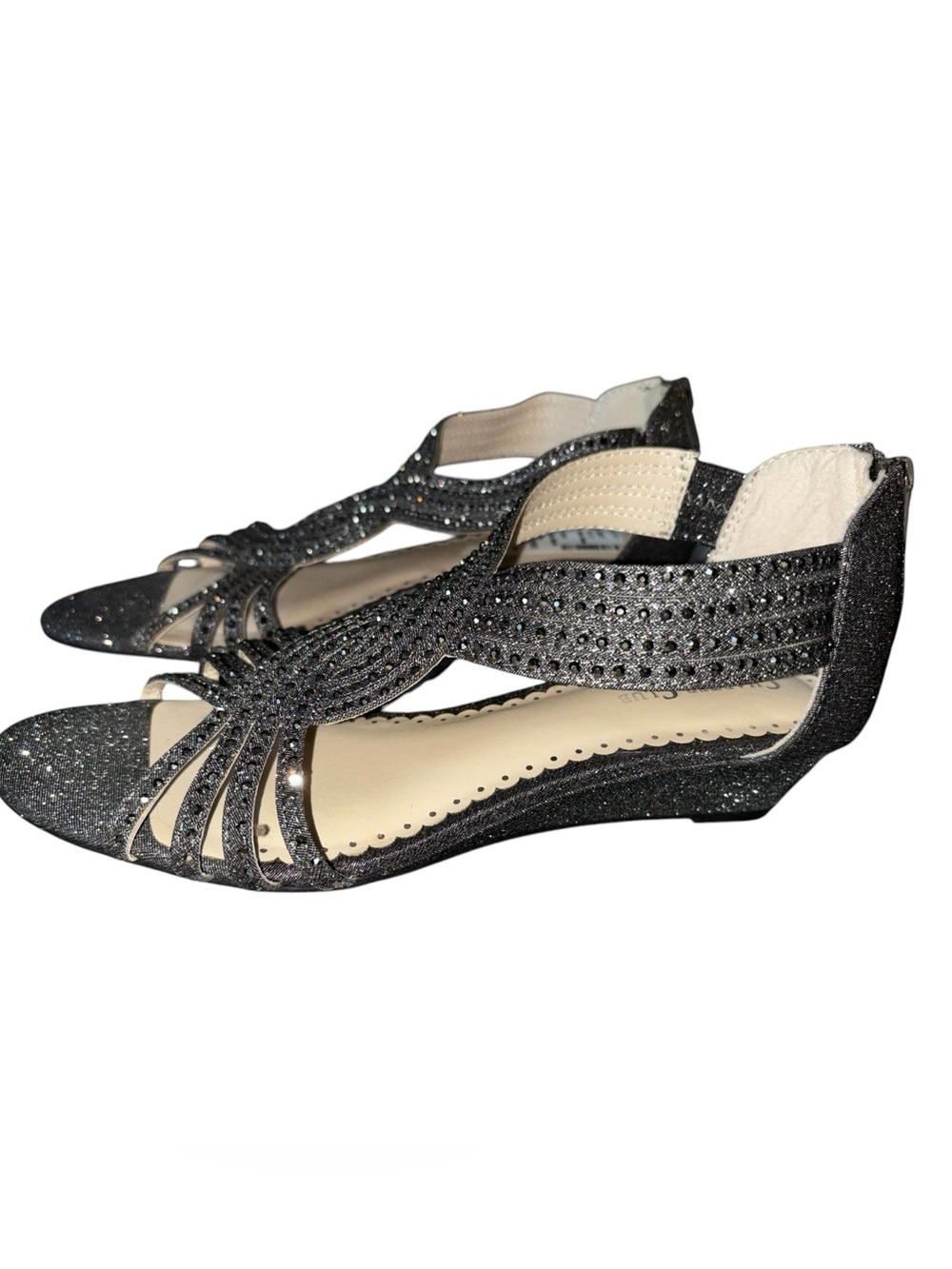 Charter Club Women's Ginifur Embellished Strappy Wedge Sandals